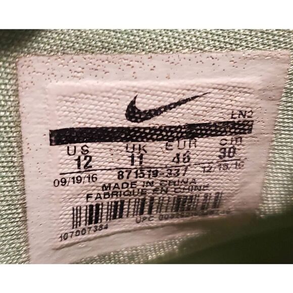 Nike Alpha Pro 2 Mid TD Men's Football Cleats Black Green Yellow 719927-010 Size - Picture 10 of 10